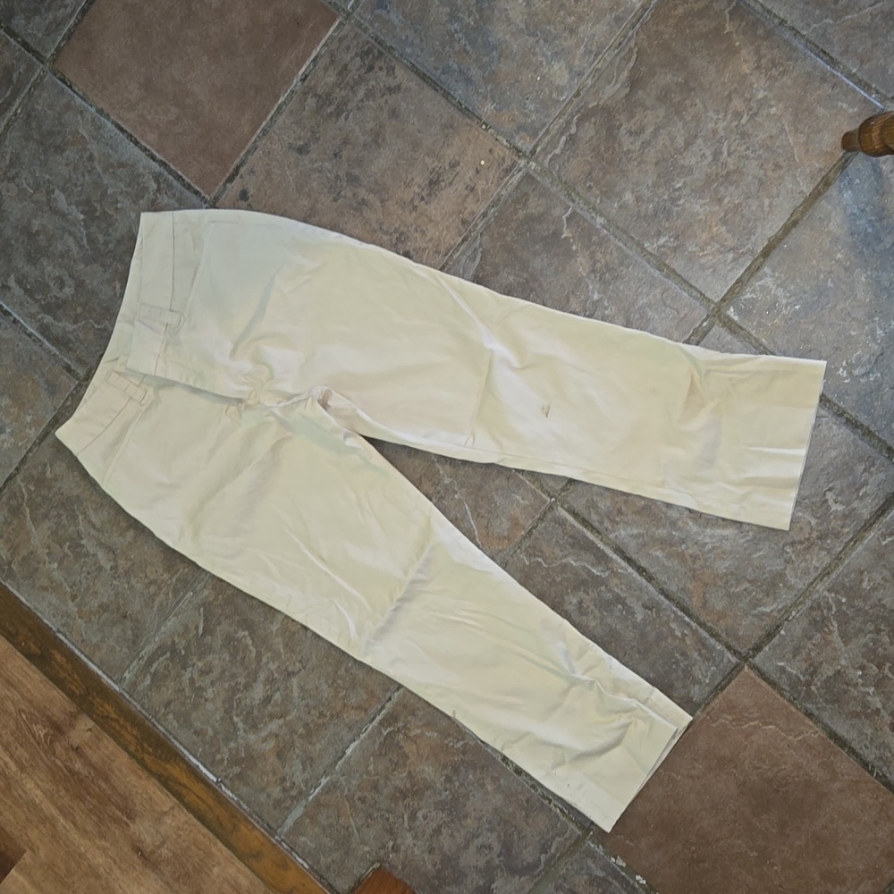 Cream/peach pinstripe pants, Jones New York Country